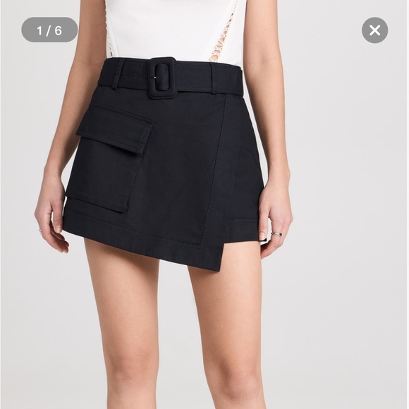Simkhai “Lisette skort” in black. Size 2.